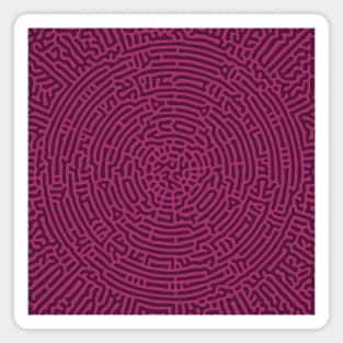 Radial Turing Pattern Square (Purple Pink) Magnet